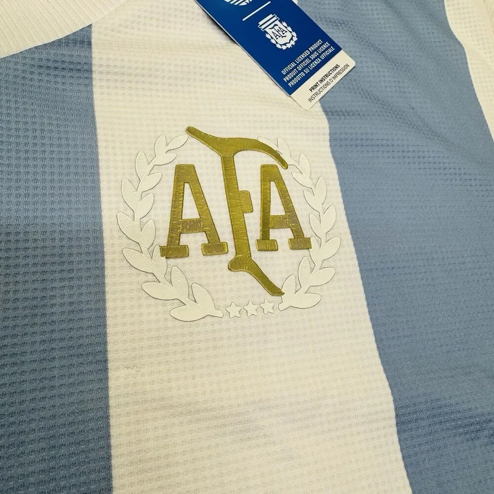 NEW YOUTH Argentina Adidas 50th Anniversary Aeroready Soccer Jersey LG